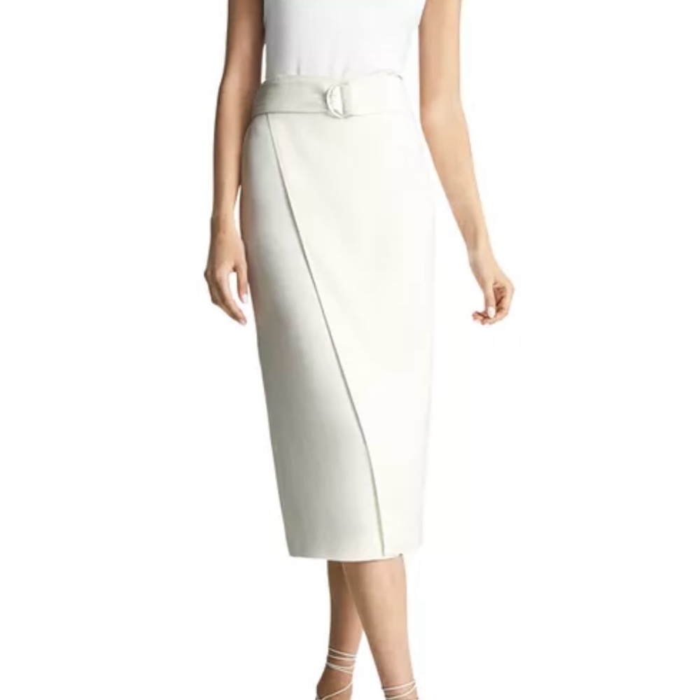 NWT Reiss Elegant Cream Midi Skirt - Picture 4 of 7
